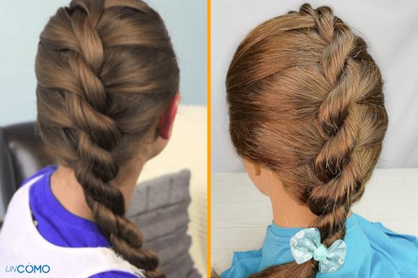 Tipos de trenzas de raíz - Trenza de dos cabos