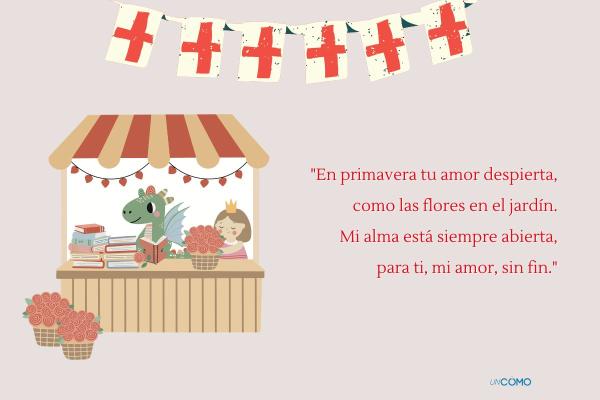 Poemas de Sant Jordi de amor para felicitar el 23 de abril - Poema castellano sobre la primavera y el amor