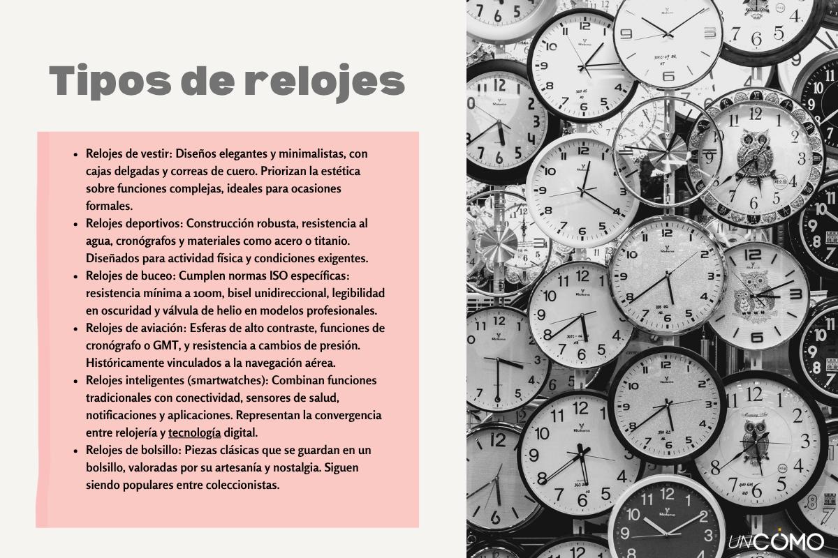Tipos de relojes y cómo funcionan
