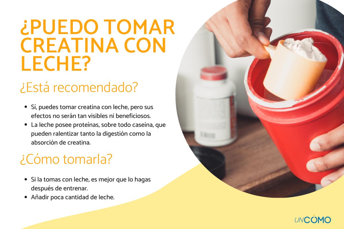 ¿Se puede tomar creatina con leche? Conoce lo que debes saber
