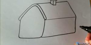 Cómo dibujar una casa de dibujo animado