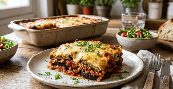 Lasaña de berenjena y atún ligera y sin complicaciones paso a paso