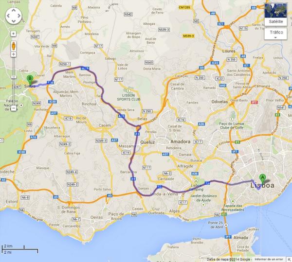 Cómo ir de Lisboa a Sintra - Cómo ir de Lisboa a Sintra en coche 