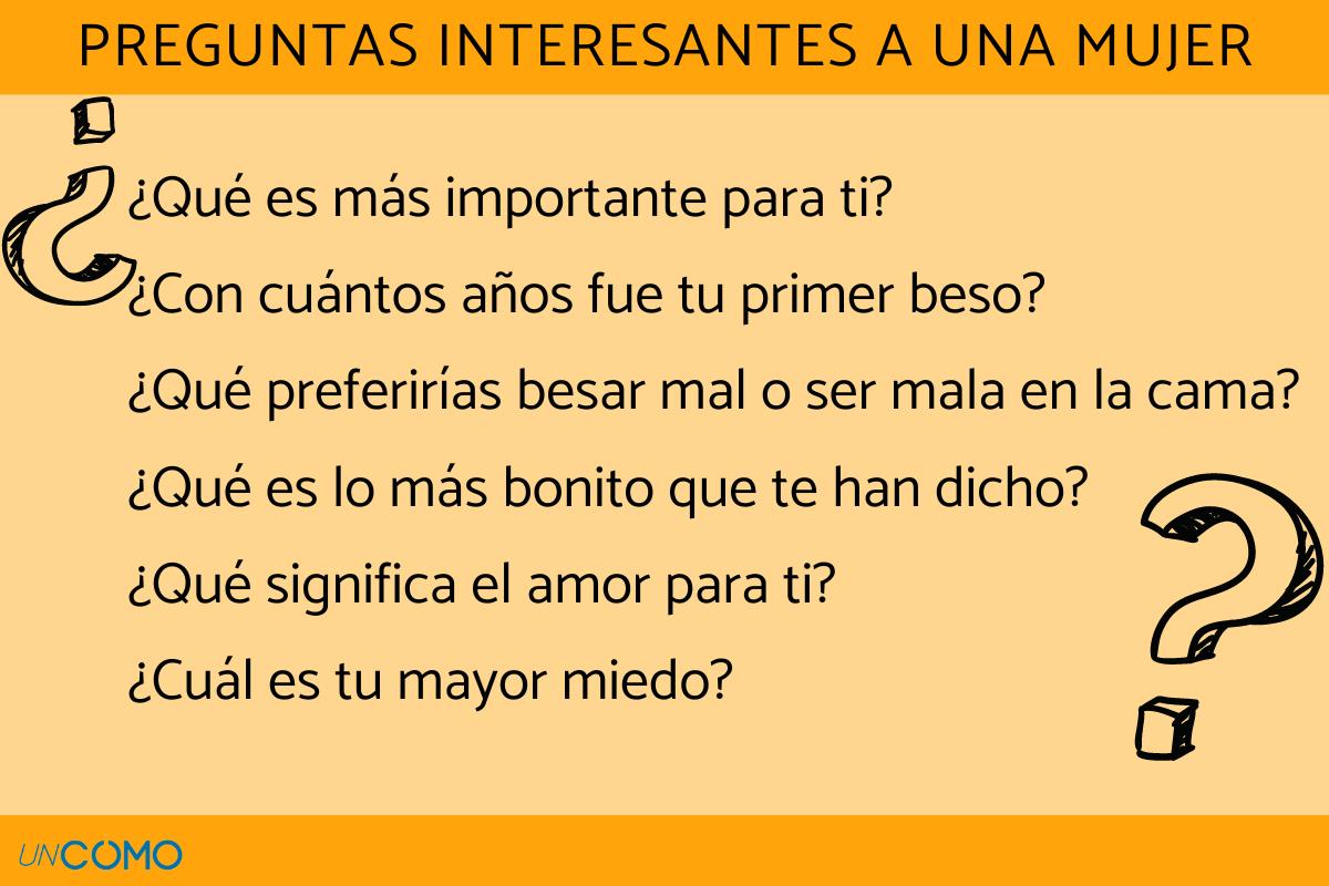 Cómo hacer preguntas interesantes a una mujer