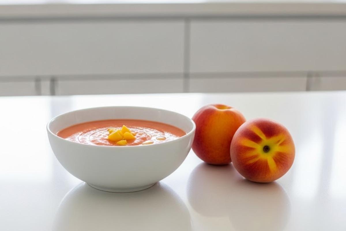 Cómo hacer gazpacho de melocotón: receta refrescante