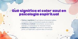 Qué significa el color azul en psicología espiritual
