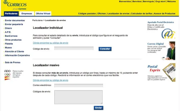 como enviar una carta a un apartado de correos