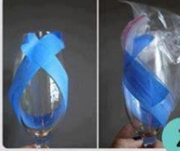 Cómo decorar las copas navideñas - Paso 1