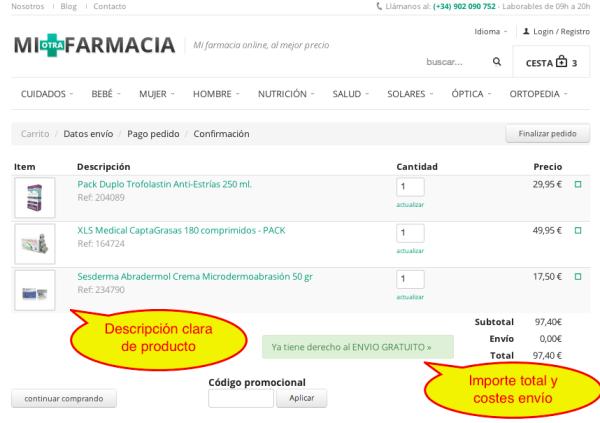 Cómo comprar de forma segura en una farmacia online - Paso 5