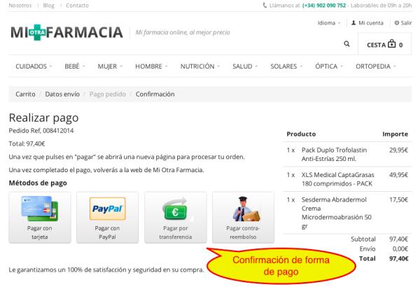 Cómo comprar de forma segura en una farmacia online - Paso 7