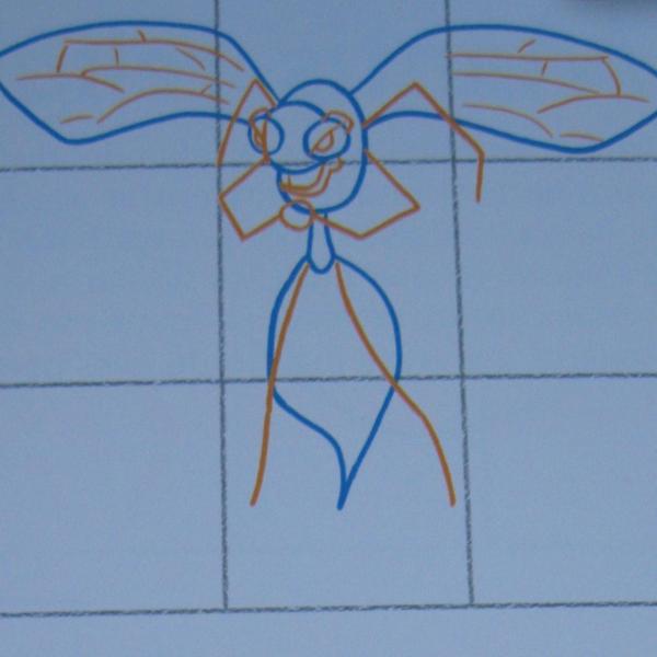 Cómo dibujar una avispa - Paso 3