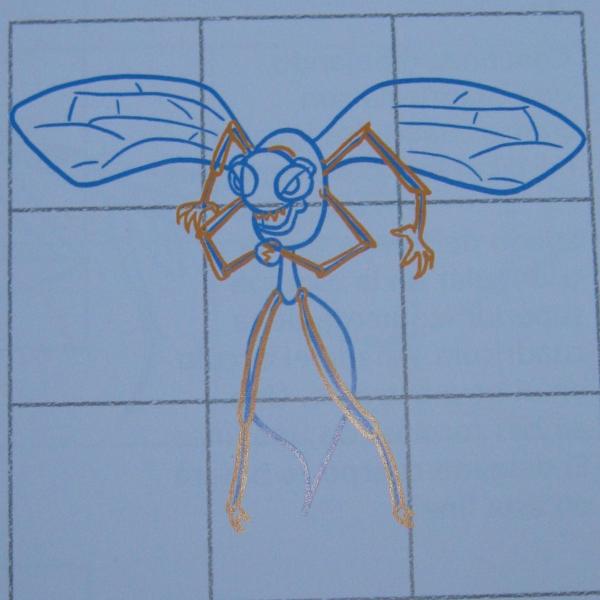 Cómo dibujar una avispa - Paso 4