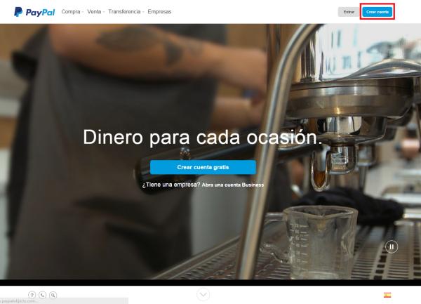 Cómo hacer una cuenta PayPal - Paso 1