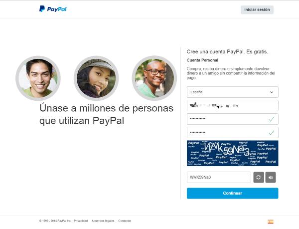 Cómo hacer una cuenta PayPal - Paso 3