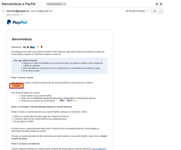 Cómo hacer una cuenta PayPal - Paso 6