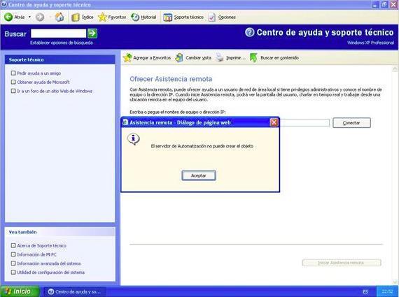 Cómo reinstalar la asistencia remota para Windows XP