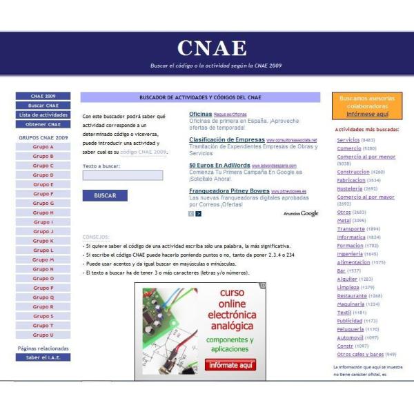 Cómo conocer el código CNAE de una empresa