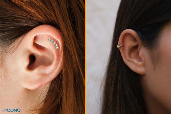 Tipos de piercing en la oreja - Helix