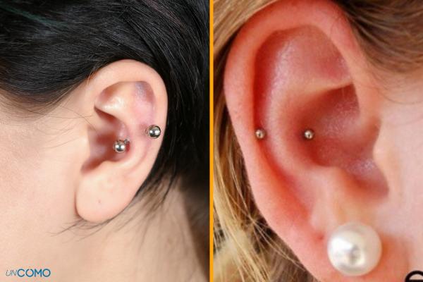Tipos de piercing en la oreja - Snug
