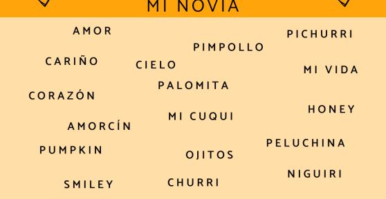 Apodos para mi novia