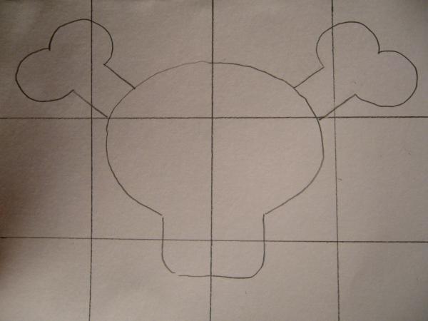 Cómo dibujar una calavera - Paso 3