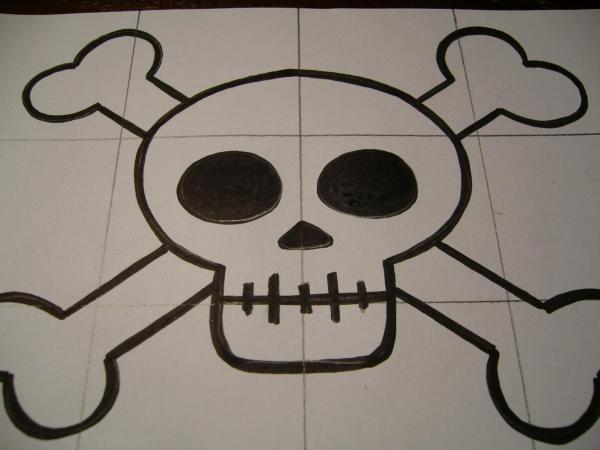 Cómo dibujar una calavera - Paso 7