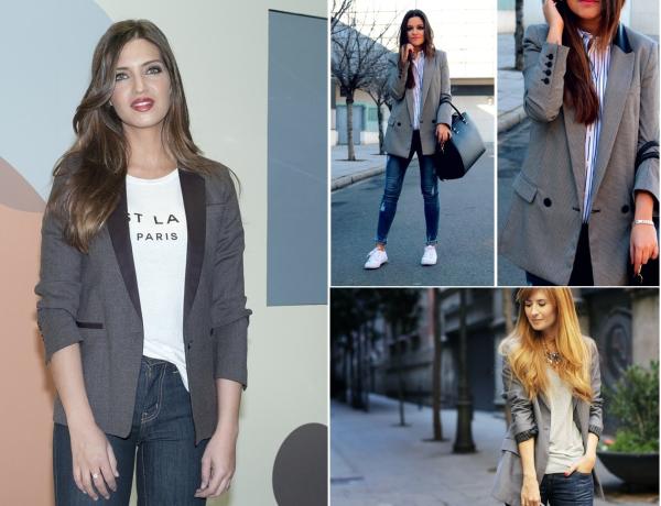 Chaqueta gris claro mujer discount