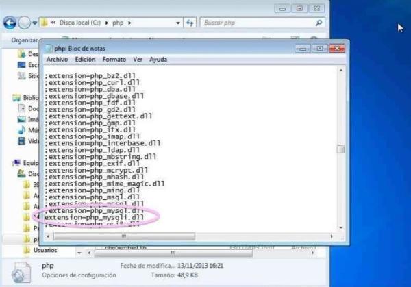 Cómo instalar PHP en Windows - Paso 4