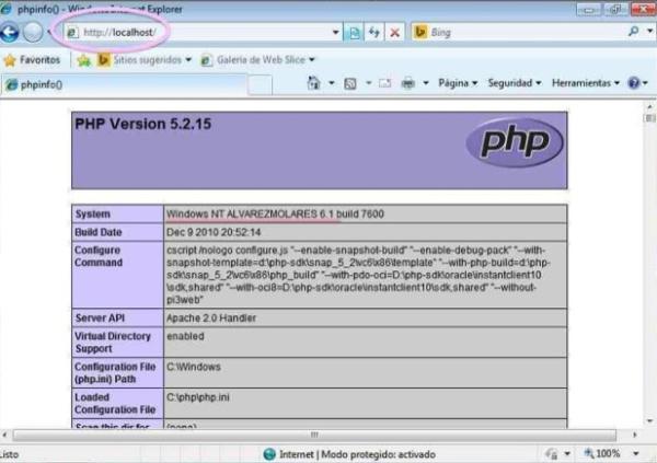 Cómo instalar PHP en Windows - Paso 9