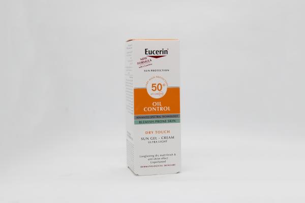 Descubre los mejores protectores solares para piel grasa sin brillos ni efecto graso - Eucerin Oil Control Dry Touch SPF 50+