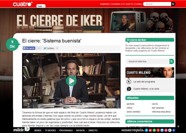 Cómo contactar con Cuarto Milenio - Paso 4