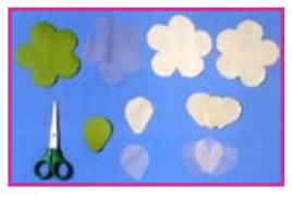 Cómo hacer una flor para usar de broche - Paso 1