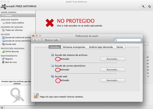 Cómo desactivar Avast en Mac - Paso 3