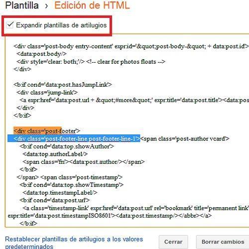 Cómo añadir el botón de 'Me gusta' de Facebook en Blogger - Paso 5