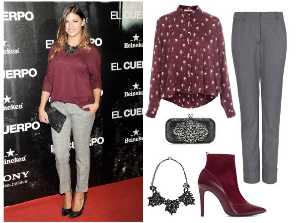 Cómo combinar botines granates - Botines granates: estampados