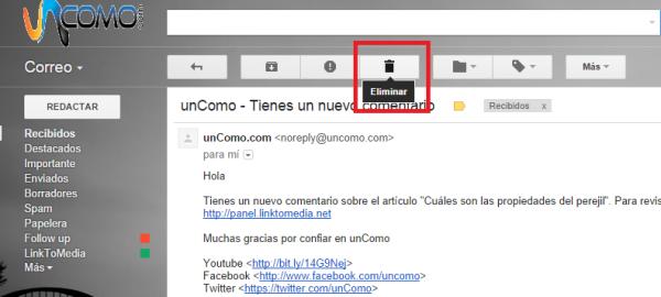 Cómo se pueden recuperar correos eliminados de Gmail - Paso 2
