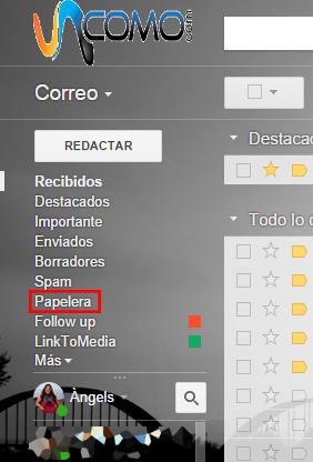 Cómo se pueden recuperar correos eliminados de Gmail - Paso 3