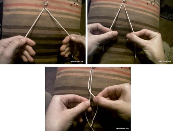 Puntos básicos para tejer macramé - Trenza de 3 hilos