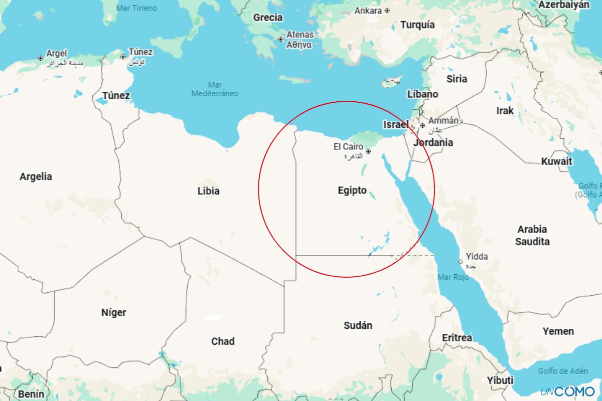 Descubre dónde se encuentra ubicado Egipto en el mapa: continente, capital y países vecinos