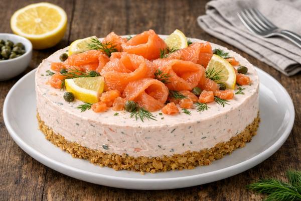 Las mejores recetas de pasteles salados fríos: muy fáciles - Pastel frío de salmón