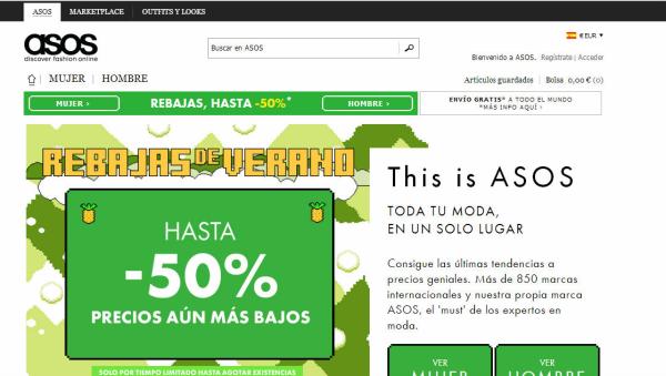 Cómo comprar en Asos - Paso 1