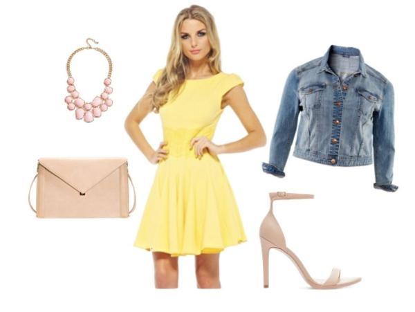 Cómo combinar un vestido amarillo - Con colores pastel