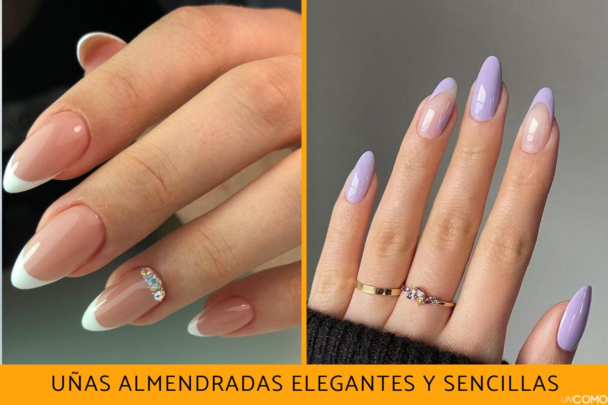 Uñas almendradas elegantes y sencillas: diseños e ideas para tu manicura