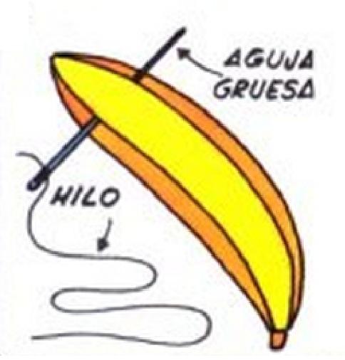 Cómo hacer el truco del plátano en rodajas - Paso 1