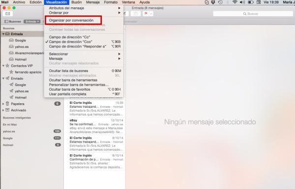 Cómo hacer que no se encadenen mensajes en Mail de Mac - Paso 4
