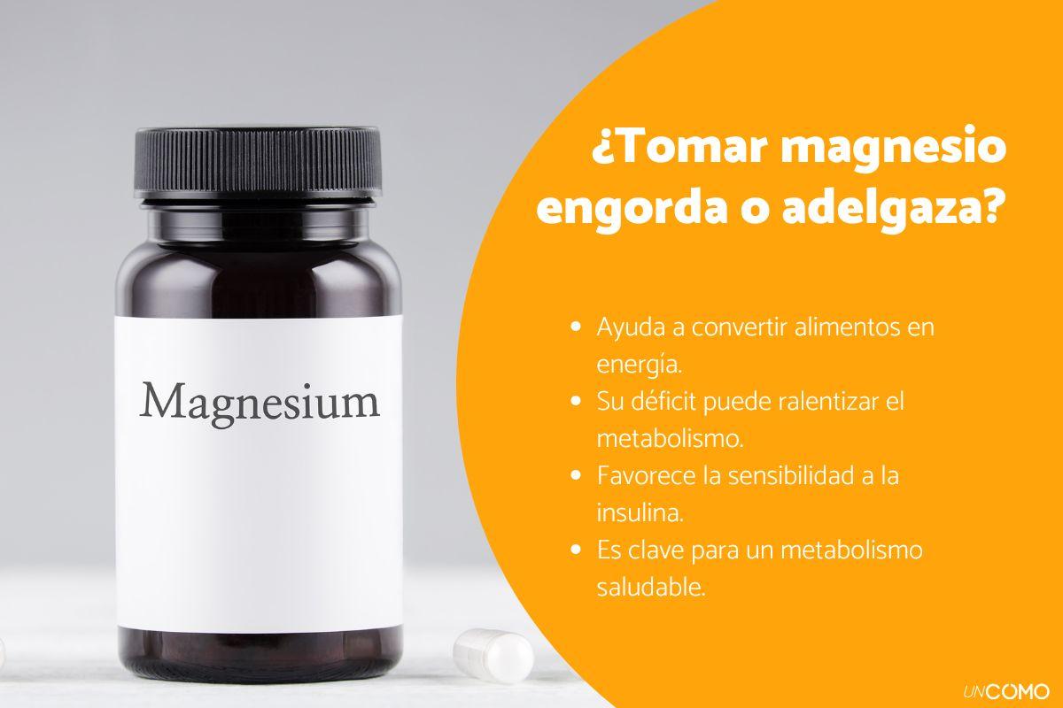 ¿Tomar magnesio engorda o adelgaza? Conoce cómo afecta este mineral esencial a tu metabolismo