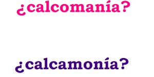 Cómo se dice calcomanía o calcamonía