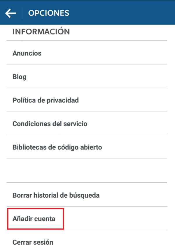 Cómo usar dos cuentas de Instagram a la vez - Paso 3