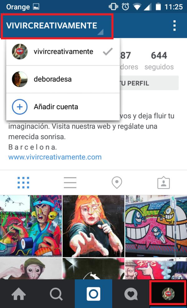Cómo usar dos cuentas de Instagram a la vez - Paso 5