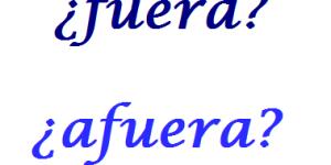 Cómo se dice fuera o afuera